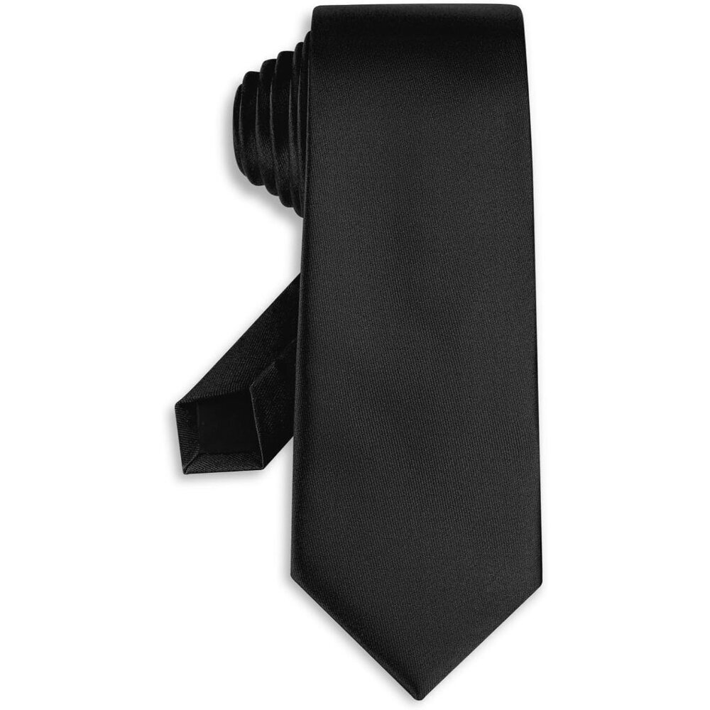 Men's Black Solid Pure Color Formal 3.15" (8cm) Neck Ties